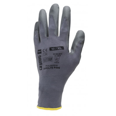 Gants EUROLITE P500, Tricot gris sans couture à base de polyamide, jauge 13, Enduction palmaire - COVERGUARD | 1PULD50