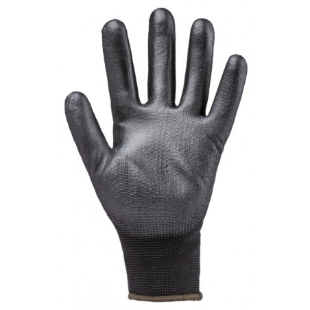 Lot 5 paires EUROLITE 13P110 polyester noir J13 paume enduite PU noir - COVERGUARD | 1PUBB5P