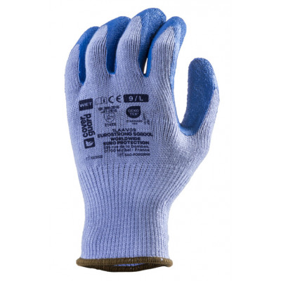 Gants EUROSTRONG SG800L, J10 polyester bleu, paume enduite latex bleu - COVERGUARD | 1LAAV