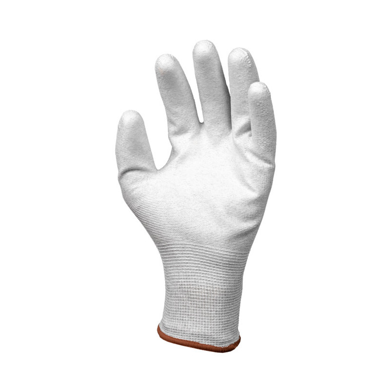 Gants EUROLITE EST90 J13 polyester / carbon - paume enduite PU - COVERGUARD | 1EST900
