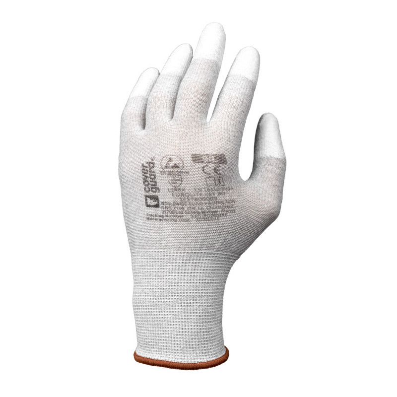 Gants EUROLITE EST80 J13 polyester / carbon - PU bouts doigts - COVERGUARD | 1EST800