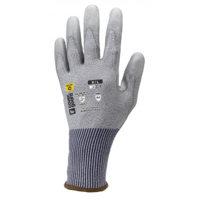Gants EUROCUT P313 CUT C. HPPE J13 gris paume enduite PU gris - extra confort - COVERGUARD | 1CUPC00