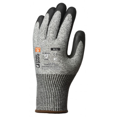 Gants EUROCUT N560 cut D. HPPE J13 paume enduite nitrile noir - COVERGUARD | 1CRLG