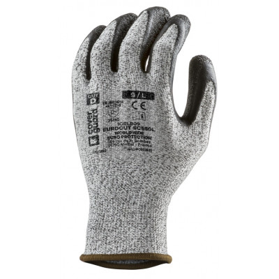 Gants EUROCUT SC580L CUT D. HPPE J13 paume enduite latex noir  - COVERGUARD | 1CRLB0P