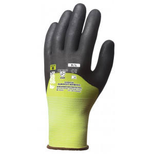 Gants EUROCUT N318HVC cut B. HPPE J18 jaune 3/4 enduit mousse nitrile - COVERGUARD | 1CRBF