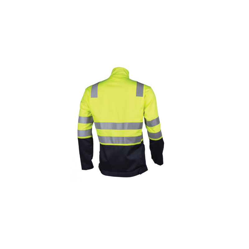 Veste - THOR - 78% Coton/20% Polyester/2% Fibre antistatique 300g/m2 + Bandes - Jaune HV/marine - COVERGUARD | 8MTHJY
