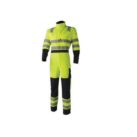 Combinaison - THOR - 78% Coton/20% Polyester/2% Fibre antistatique 300g/m2 + Bandes - Jaune HV/marine - COVERGUARD | 8MTHCY