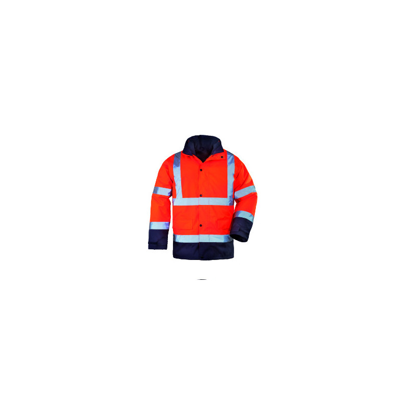 Parka 4/1 - ROADWAY - Parka: 300D Oxford + Veste 2/1: 300D Oxford - Orange HV/Marine - COVERGUARD | 7ROPO