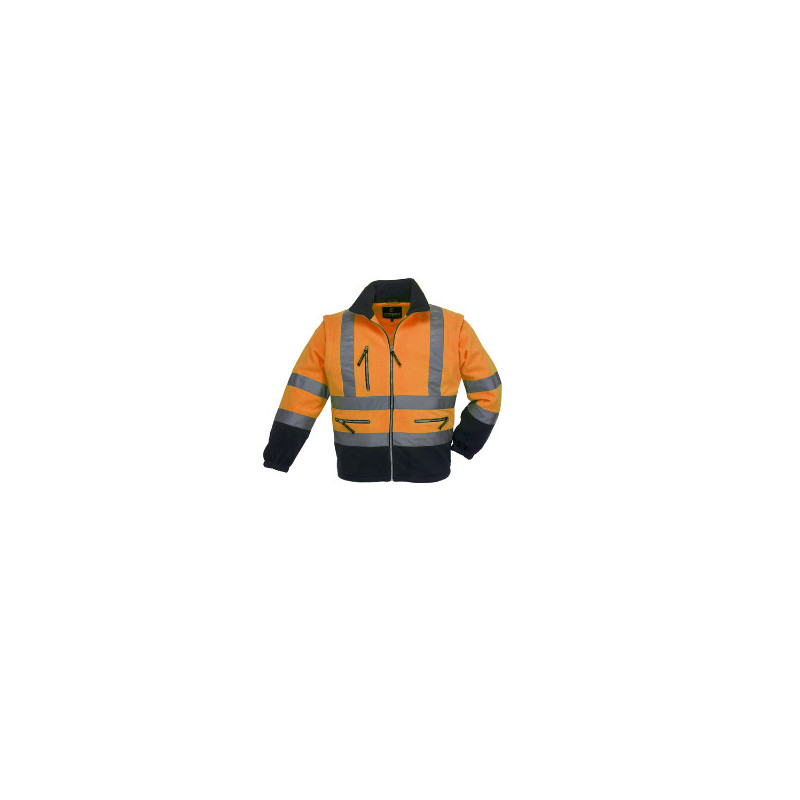 Veste polaire 2/1 - STATION - 100% PES 330g/m2- Orange HV/Marine - COVERGUARD | 7PSTO