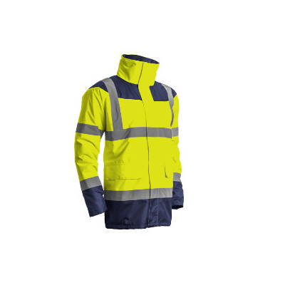 Parka - KETA - 300D Oxford 100% PES enduit PU + Matelassage 160g/m2 - Jaune HV/Marine - COVERGUARD | 7KETY