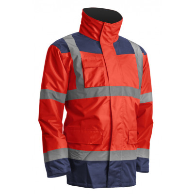 Parka 4/1 - KANATA - Parka: 300D Oxford + Veste 2/1: 300D Oxford - Rouge HV/Marine - COVERGUARD | 7KANR