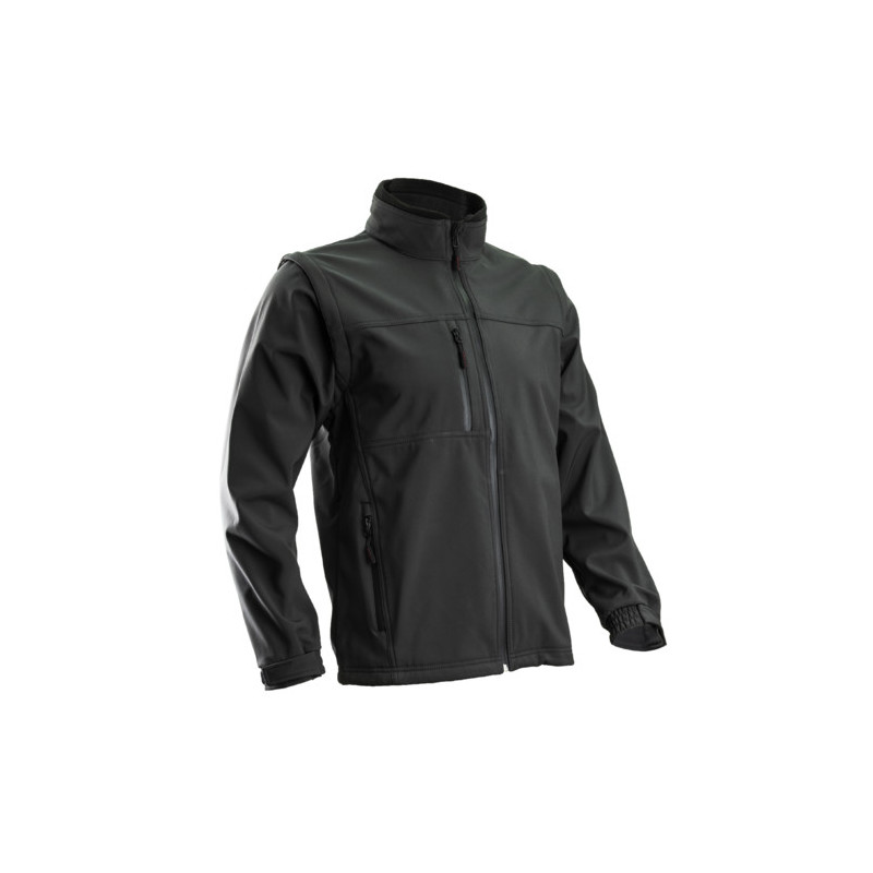Veste Softshell - YANG 2/1 - 94% PES/6% EA + TPU membrane + Polaire - 310g/m2 - Noir - COVERGUARD | 5YAND