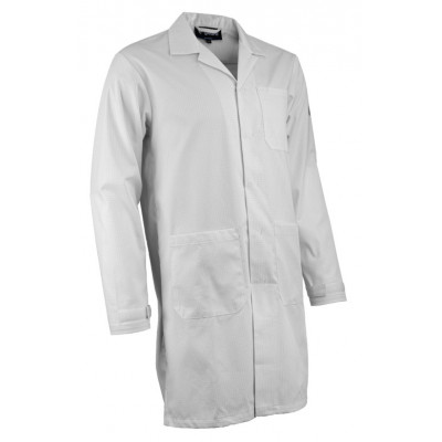 Blouse ESD - TARANIS - 65% Polyester/33% Coton/2% Fibre antistatique 195g/m2 - Blanc - COVERGUARD | 5TRB010