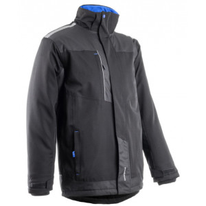 Parka - TAMIA - 94% PES/6% EA + TPU membrane + Matelassage 120g/m2 + Doublure polaire 140g/m2- Noir/Bleu - COVERGUARD | 5TAM010