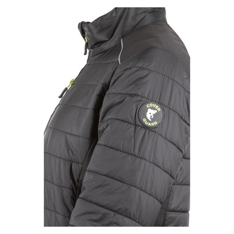 Veste thermique - SUMI - Ripstop 100% PA + Matelassage Sorona 100g/m2 + Softshell - Noir/Lime - COVERGUARD | 5SUM010