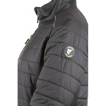 Veste thermique - SUMI - Ripstop 100% PA + Matelassage Sorona 100g/m2 + Softshell - Noir/Lime - COVERGUARD | 5SUM010