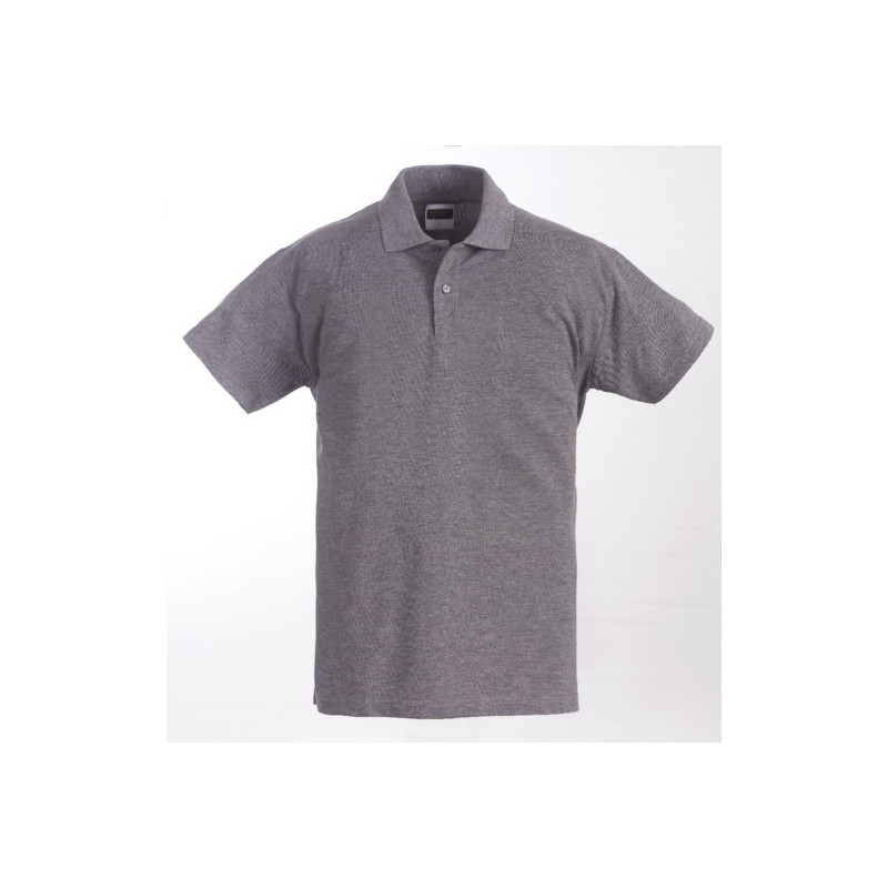 Polo manches courtes - SAFARI - Jersey 85% CO/15% VI 220g/m2 - Gris chiné - COVERGUARD | 5SAFG