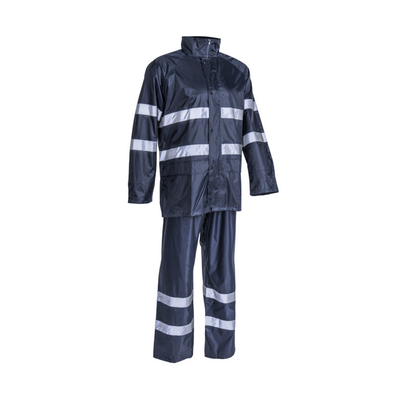 Ensemble de pluie - RAINET - 100% Polyester enduit PVC souple 200g/m2 + Bandes - Marine - COVERGUARD | 5RAI12