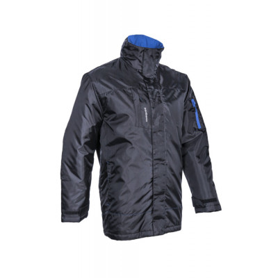 Parka - PANDA - 200D Oxford 100% PES enduit PU + Matelassage 160g/m2 - Noir/Bleu - COVERGUARD | 5PDA01