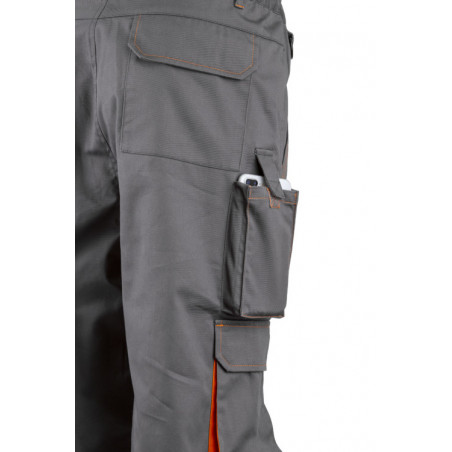 Pantalon - PADDOCK II - 60% CO/40% PES 245g/m2 - Gris/Orange - COVERGUARD | 5PAP150
