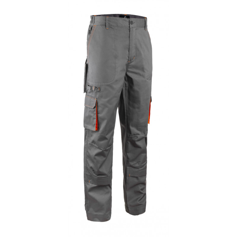 Pantalon - PADDOCK II - 60% CO/40% PES 245g/m2 - Gris/Orange - COVERGUARD | 5PAP150