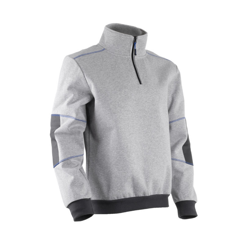 Sweat - ORCKA - Molleton 70% CO/30% PES + TPU membrane + Micromink 520g/m2 - Gris chiné clair - COVERGUARD | 5ORC550
