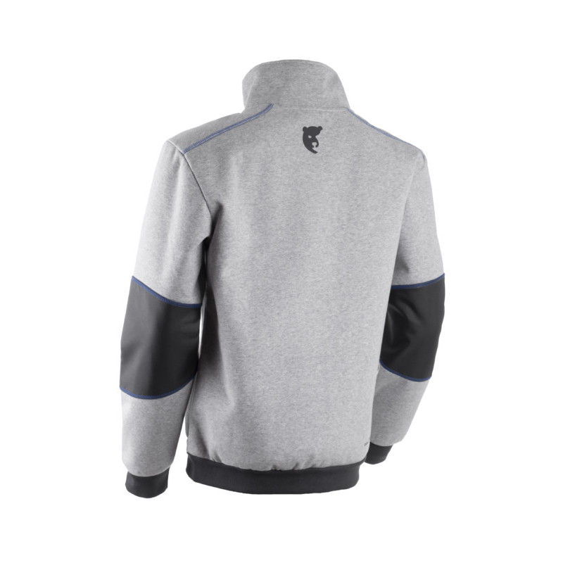 Sweat - ORCKA - Molleton 70% CO/30% PES + TPU membrane + Micromink 520g/m2 - Gris chiné clair - COVERGUARD | 5ORC550