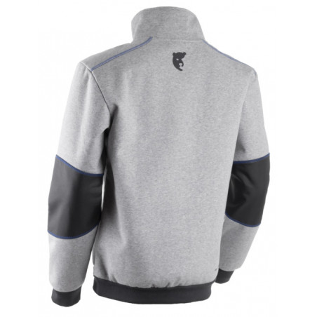 Sweat - ORCKA - Molleton 70% CO/30% PES + TPU membrane + Micromink 520g/m2 - Gris chiné clair - COVERGUARD | 5ORC550