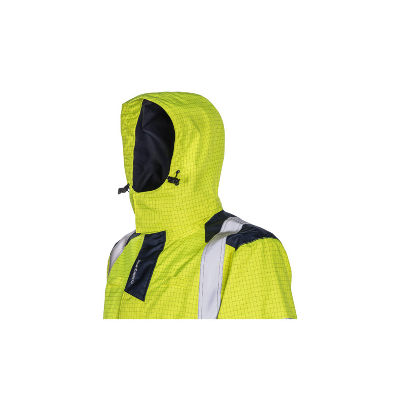 Parka de pluie - NOTT - 100% PES 300D oxford enduit PU + 100% Coton  160g/m2 - Jaune HV/marine - COVERGUARD | 5NOT16