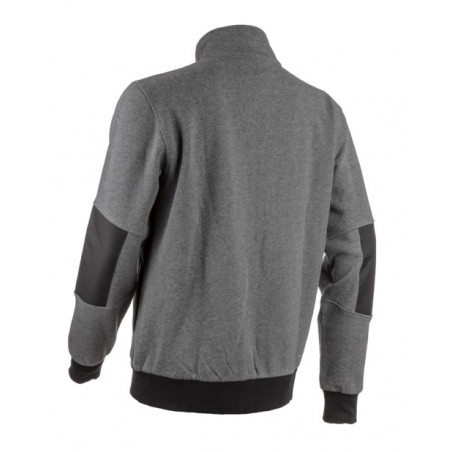Veste thermique - MIKAN - Molleton 70% CO/30% PES 300g/m2 + Empiècements Ripstop - Gris chiné/Lime - COVERGUARD | 5MIK350