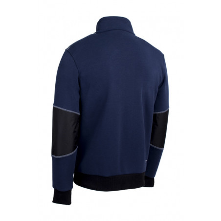 Veste thermique - MIKAN - Molleton 70% CO/30% PES 300g/m2 + Empiècements Ripstop - Marine/Réfléchissant - COVERGUARD | 5MIK120