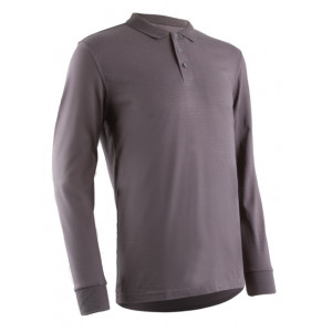 Polo manches longues - LAURITS - 60% Modacrylique/39% Coton/1% Fibre antistatique 180g/m2 UPF 50 - Gris - COVERGUARD | 5LAU050