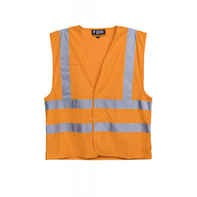 Gilet FR - HODER - 98% Polyester/2% Fibre antistatique - Orange HV - COVERGUARD | 5HOD17