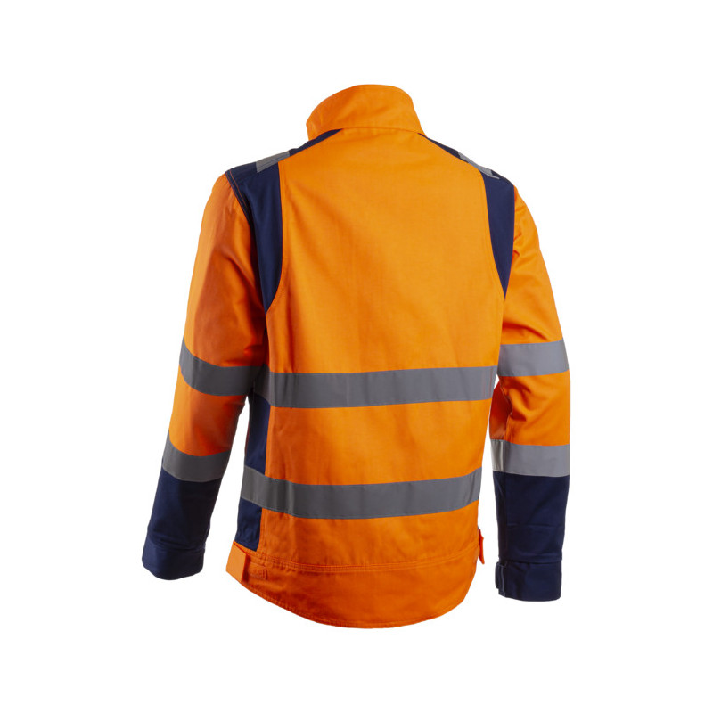 Veste - HIBANA - 60% CO/40% PES 270g/m2 + Stretch - Orange HV/Marine - COVERGUARD | 5HBJ170