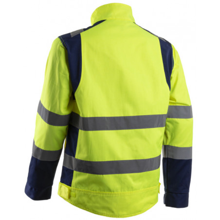 Veste - HIBANA - 60% CO/40% PES 270g/m2 + Stretch - Jaune HV/Marine - COVERGUARD | 5HBJ160