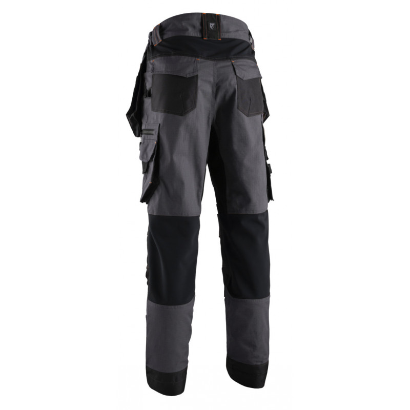 Pantalon - CRISTOBAL - RIPSTOP 60% CO/40% PES 280g/m2 Gris anthracite/Citrouille - COVERGUARD | 5CRP150