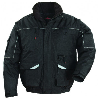 Blouson 2/1 - RIPSTOP - Ripstop 100% PES enduit PVC + Matelassage 140g/m2 - Noir - COVERGUARD | 5BMRB