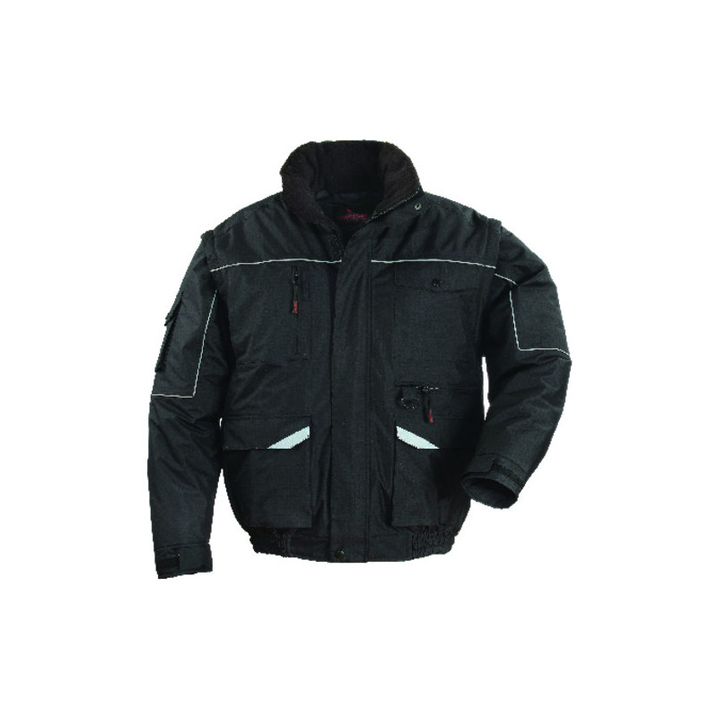 Blouson 2/1 - RIPSTOP - Ripstop 100% PES enduit PVC + Matelassage 140g/m2 - Noir - COVERGUARD | 5BMRB