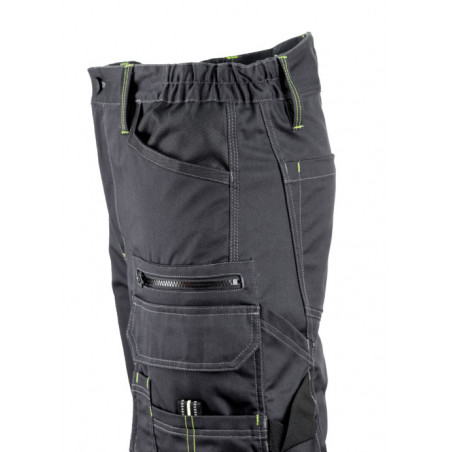 Pantalon - BARVA - 60% CO/40% PES 270g/m2 + Oxford - Anthracite/Lime - COVERGUARD | 5BAP150
