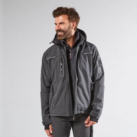Veste Soft Shell Space Asphalt Grey U-Power | FU187AG