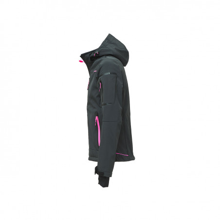 Veste Soft Shell Space Lady Grey Fucsia U-Power | FU187GF