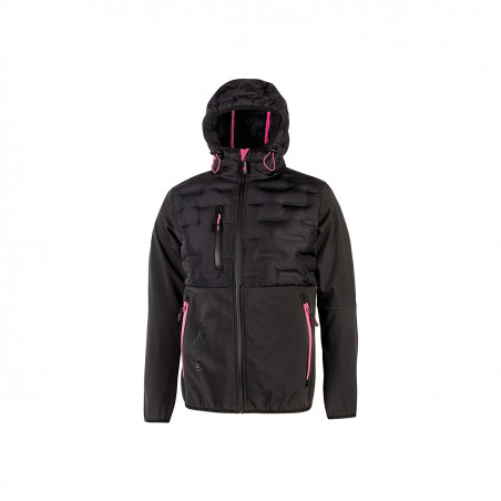 Veste Soft Shell Spock Lady Grey Fucsia U-Power | FU213GF