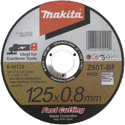 Makita B-45733 Disques à tronçonner métal et inox pour meuleuses à batterie