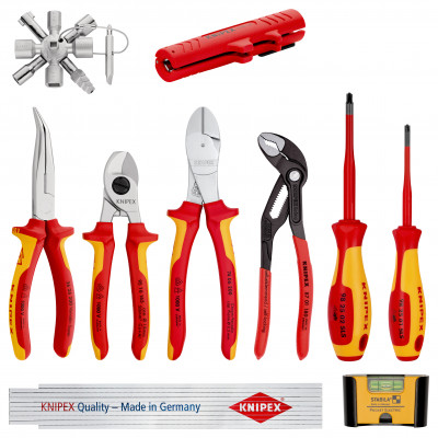 Jeu d'extension pour assortiments électricité 10 outils - 5 outils isolés 1000V - KNIPEX | 002090V01
