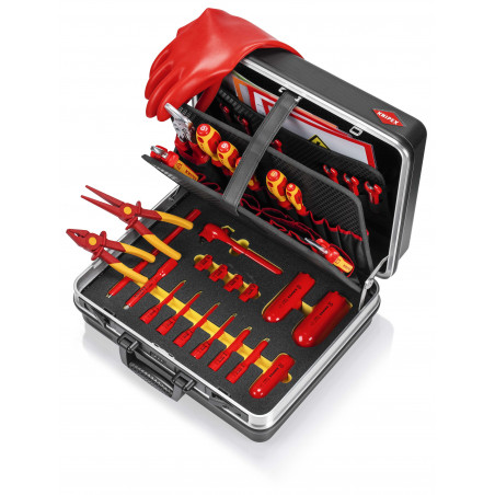 Mallette à outils "Basic" E-Mobilité - Coque en ABS résistant - 41 compartiments - KNIPEX | 002105EV