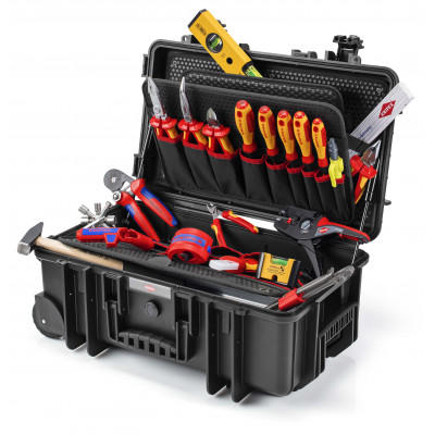 Mallette à outils "Robust26 Move" Électricien - Antichoc - Etanche poussière/eau - KNIPEX | 002133E