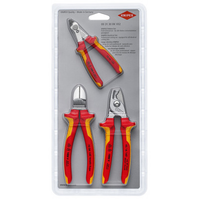 Lot de 3 pinces isolées 1000V. 70 06 160 / 78 03 125 / 95 16 160 - KNIPEX | 003130BKV02