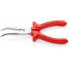 Pince à becs demi-ronds 200mm coudés - Chromée - Gainage surmoulé - Isolée 1000V - KNIPEX | 2627200