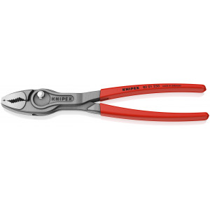 Pince multiprise frontale et latérale Twingrip 250mm - Gainage PVC - Tête polie - KNIPEX | 8201250SB