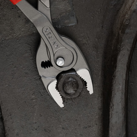 Pince multiprise frontale et latérale Twingrip 250mm - Gainage PVC - Tête polie - KNIPEX | 8201250SB